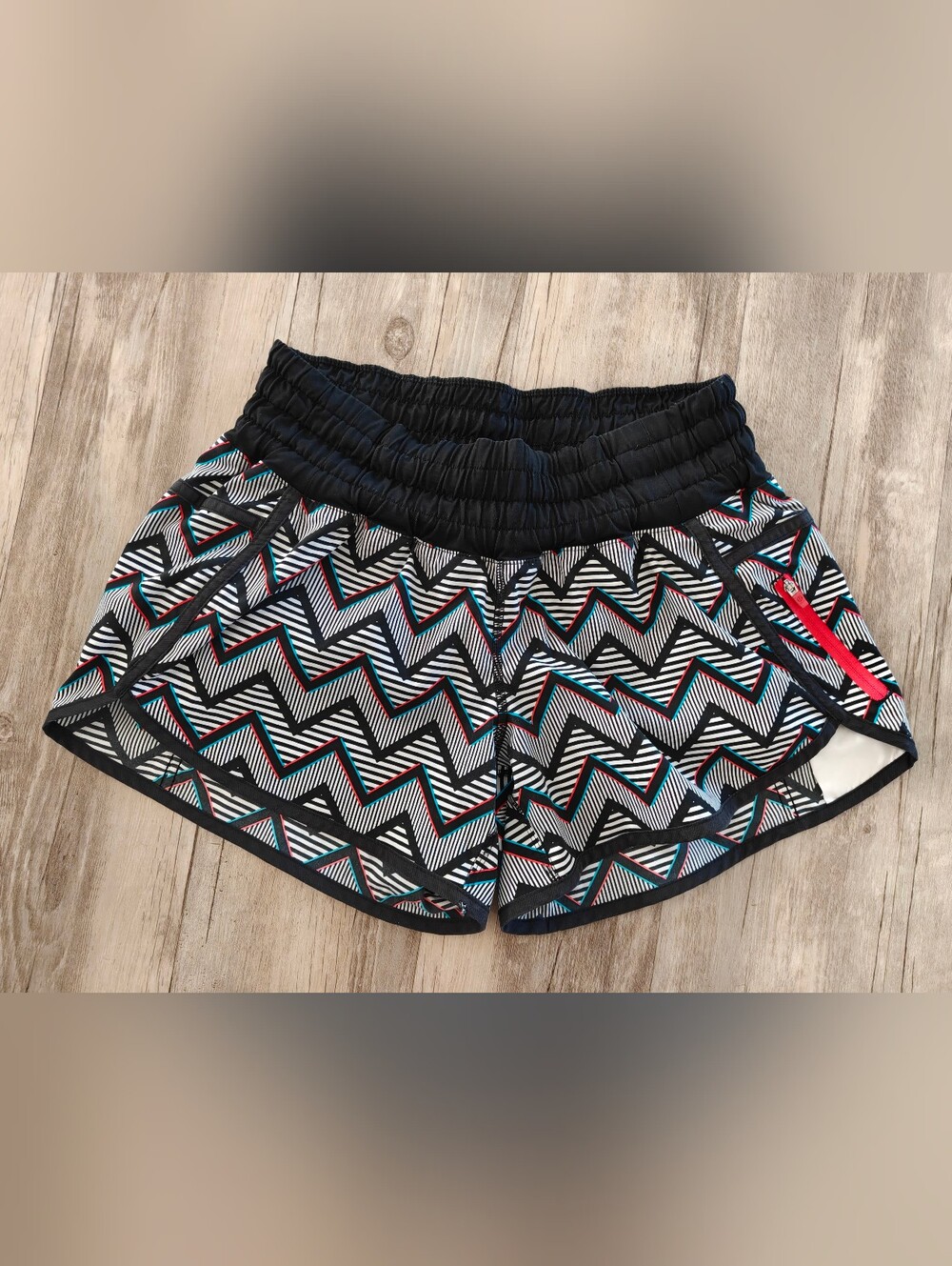 Rare 🦄 Lululemon Tracker Short II 2014 Seawheeze - 3D Chevron Size 8